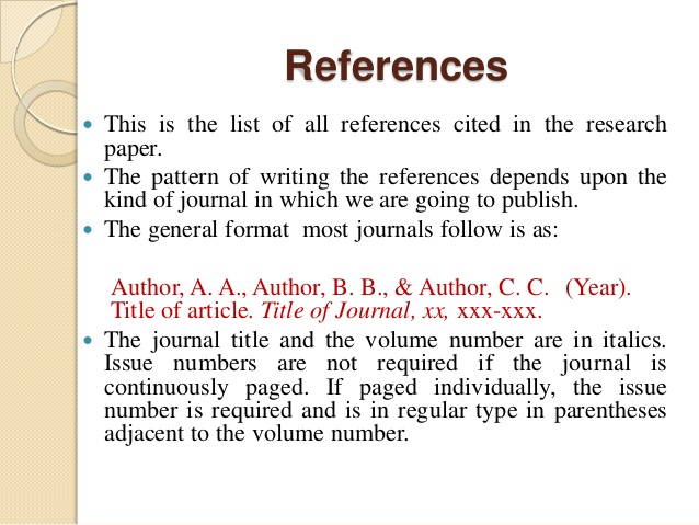 how to reference a research paper